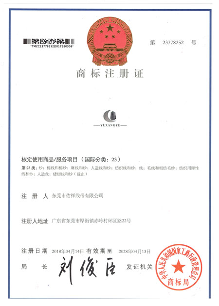 trademark registration certificate